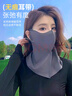 卡爾美（KELME）防曬面罩女口罩夏防紫外線無痕面罩冰絲透氣護(hù)脖頸騎行遮陽臉基尼 曬單實(shí)拍圖