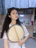 BIBK德國(guó)古風(fēng)老式蒲扇夏家用手工編制腰扇中國(guó)古風(fēng)大芭蕉扇兒童耐用扇 蒲扇-大號(hào)紅-【精致包邊】 曬單實(shí)拍圖