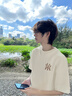 WYKZ純棉t恤短袖男2025夏季新款重磅美式設(shè)計感印花潮牌男女白色上衣 白色 XL (建議135-155斤) 曬單實拍圖