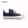 Converse匡威兒童鞋男童夏季新嬰童魔術(shù)貼低幫帆布鞋A07703C 海軍藍(lán) 24 【建議腳長15cm】 曬單實拍圖