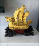 一帆風(fēng)順?lè )胸敂[件老板辦公室店鋪公司開(kāi)業(yè)禮品客廳工藝裝飾品 中號龍船沙金色（50*15*51厘米 曬單實(shí)拍圖
