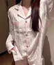 VENTION輕奢高級感真絲睡衣女甜美桑蠶絲家居服送閨蜜生日禮物睡衣禮盒 輕奢D字母【長(cháng)袖+長(cháng)褲】 M 曬單實(shí)拍圖