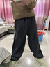 G.DUCK HELLO男童褲子夏季薄款2025新款中大童時(shí)髦直筒褲兒童運(yùn)動(dòng)褲春秋休閑褲 深灰色-夏季薄款 120 cm 曬單實(shí)拍圖