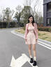 玲玖新款溫柔粉色碎花吊帶短裙子夏季甜美法式收腰連衣裙女小個子 粉色吊帶裙 現(xiàn)貨 S 曬單實拍圖