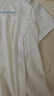范思藍(lán)恩氣質(zhì)通勤短袖白襯衫女夏季新款設(shè)計(jì)感雙層娃娃領(lǐng)襯衣2312 月光白 S 曬單實(shí)拍圖