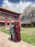 Jret民族風(fēng)外搭開(kāi)衫女斗篷川西北新疆旅游辦公室空調披風(fēng)針織衫女 【民族風(fēng)】天藍 曬單實(shí)拍圖