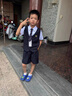 G.DUCKKIDS小黃鴨兒童西裝套裝男童主持人演出服西服花童周歲禮服夏季兩件套 假兩件西裝套裝 120 建議5~6歲【110-120cm】cm 曬單實(shí)拍圖