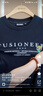 FILA FUSION斐樂(lè)男裝針織短袖衫2025夏季新款時(shí)尚休閑純棉基礎(chǔ)T恤 正黑色-BK L 175/96A/L 曬單實(shí)拍圖