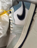 Jordan男子休閑鞋喬丹AJ1 JORDAN 1 運(yùn)動(dòng)鞋IH0648-141牛仔藍(lán)40.5 曬單實(shí)拍圖