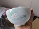 華光陶瓷碗套裝 抗菌骨瓷餐具 釉中彩碗碟套裝家用中式 春江水暖 春江水暖【4人配】 16頭 【抗菌瓷】禮盒裝 曬單實(shí)拍圖