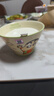 蠟筆小新兒童陶瓷碗餐具高顏值吃飯碗套裝輔食碗釉下彩個人專用碗情侶碗 蠟筆小新舉手450ml 曬單實拍圖
