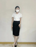 匆蒙純棉夏季短袖白襯衫女輕奢高級(jí)免燙通勤職業(yè)裝女商務(wù)休閑簡(jiǎn)約百搭 曬單實(shí)拍圖