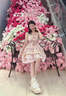 閃動(dòng)少女（SHANDONGSHAONV）洛麗塔裙子lolita薔薇執事lolita亞文化JSK溫柔連衣裙 黑色裙子+脖飾+手袖(+裙撐) M [建議85-105斤] 曬單實(shí)拍圖