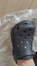 卡駱馳（crocs）小鯨魚檀健次同款洞洞鞋女鞋涼鞋拖鞋厚底涼拖 206302-001 W6 曬單實(shí)拍圖