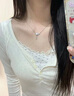 法蔻（farcoko）品牌山茶花項鏈女高級感鎖骨鏈時尚飾品七夕情人節(jié)生日禮物送女友 山茶花-銀色 -【精美高檔禮盒】 曬單實拍圖