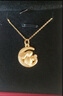 中國(guó)黃金（CHINA GOLD）黃金月桂兔項(xiàng)鏈女本命年足金小兔子吊墜七夕情人節(jié)生日禮物送老婆 月宮折桂吊墜 約1.7g【贈(zèng)銀鏈】 曬單實(shí)拍圖