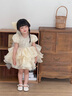 mlgt kids童裝女童連衣裙2025夏季新款兒童洋氣公主裙寶寶禮服蓬蓬裙 短袖亮片公主裙/送頭紗 110 cm【適合3-4周歲 100-110cm】 曬單實(shí)拍圖