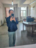 clotho Rennie品牌女裝小個子外套女2025春秋新款翻領(lǐng)雙排扣短款氣質(zhì)簡約上衣 閃光藍 M 曬單實拍圖