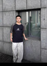 真維斯（Jeanswest）王一博代言休閑褲子男春秋季新款扎染臟臟褲寬松直筒闊腿長褲 灰色 常規(guī) XL （建議體重135-150斤） 曬單實拍圖