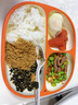 世喜寶寶餐盤兒童硅膠嬰兒吸盤式碗 輔食分格餐盤一體式吃飯餐具 餐盤（橙）+防塵蓋+彎彎勺 曬單實(shí)拍圖