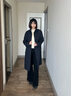 波司登（BOSIDENG）2025新款輕薄90鵝絨服女長(zhǎng)款小香風(fēng)菱格襯衫領(lǐng)保暖外套B250134188 暮色深藍(lán)|5995 M 165/88A 體重約110-120斤 曬單實(shí)拍圖