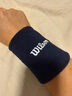 威爾勝（Wilson）運動(dòng)長(cháng)款護腕高彈吸汗柔軟精疏棉健身訓練網(wǎng)球通用護腕一對裝 海軍藍 WU00087511DBC S-OS 曬單實(shí)拍圖