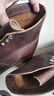 玩累了的孩子美國(guó)HORWEEN×玩兒制革 瘋馬皮意大利V底US古董楦系列8111工裝靴 H皮×玩兒瘋馬棕色+V底430 EE楦 42 曬單實(shí)拍圖