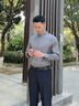 羅蒙休閑長(cháng)袖襯衫男夏季無(wú)痕免燙商務(wù)職業(yè)正裝寸衫結婚伴郎襯衣工服男 深灰色-1件裝 L 【建議115-130斤】 曬單實(shí)拍圖