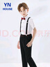 衣諾坊兒童六一演出服男生校服班服禮服背帶褲套裝 短袖長(zhǎng)褲 140碼 曬單實(shí)拍圖
