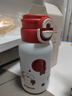 貝親兒童保溫杯學(xué)飲水杯吸管杯600ml 316L不銹鋼學(xué)生 miiiiichan聯(lián)名 一蓋雙飲+杯套背帶（彩色波點(diǎn)） 曬單實(shí)拍圖