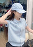 Polo Ralph Lauren拉夫勞倫SS25短袖紐扣式開(kāi)襟針織衫女士藍色 藍色 XS 曬單實(shí)拍圖