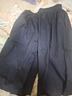 佐丹奴裙褲女夏季新款純棉壓褶闊腿褲松緊腰薄款七分褲女13425233 66標志軍藍 L 曬單實(shí)拍圖