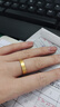 中國黃金（CHINA GOLD）黃金戒指足金古法金固口戒指寬面素圈情侶對戒結(jié)婚三金生日禮物 【14圈號】約4.9g 曬單實拍圖