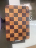 棋盤格實木菜板家用橡膠木烏檀木粘板案板面板抗菌防霉 38*26*2.5cm(9101)長方形 曬單實拍圖