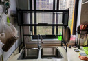 喻品廚房置物架碗碟架臺面餐盤架瀝水籃儲物收納架子ZW183黑色長85 曬單實拍圖