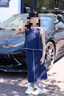 笛莎（DEESHA）童裝兒童女童套裝2025夏季新款中大童洋氣無袖針織珠地兩件套 藏青 130 曬單實(shí)拍圖