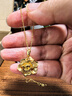 周大生黃金吊墜足金牡丹花吊墜項(xiàng)鏈典雅純金套鏈送老婆送媽媽生日禮物女 吊墜金重約1.8g（京倉(cāng)發(fā)貨 贈(zèng)金色銀鏈） 曬單實(shí)拍圖
