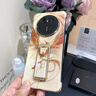 愛絢無邊框帶支架腕帶殼適用華為mate70pro+手機殼60RS保護(hù)套非凡大師超薄男女新款高級感鏡頭全包防摔 東方美學(xué)*磁吸腕帶*旋轉(zhuǎn)支架*燙金素皮【祥鳳展翅】 華為 Mate 70 Pro+ 曬單實拍圖