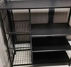 LZJV特厚廚房置物架落地多層加粗微波爐加厚多功能家用收納架儲物架子 雙排-90*32*125-四網(wǎng)四板 曬單實拍圖