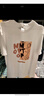 MMOPTOP印花T恤男夏季潮流ins風半袖上衣寬松舒適純棉短袖女M0027白色XL 曬單實拍圖