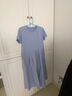 無印良品（MUJI）女式?jīng)龈卸绦溥B衣裙女裝裙子25年夏季連身裙涼感物語長裙BC2LKA5S 薩克森藍 L (165/88A) 曬單實拍圖
