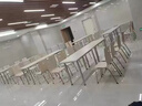 頤祥食堂快餐桌椅組合一桌四椅員工食堂服務(wù)區(qū)小吃店不銹鋼四腳架餐桌 單椅（4張起發(fā)） 120cm 曬單實(shí)拍圖