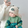 嬰兒帽子冬季男女寶寶帽子1-3歲可愛(ài)卡通保暖護耳套頭毛線(xiàn)帽秋冬 建議10-36個(gè)月/小青蛙-米色 均碼/頭圍46-54cm（高彈） 曬單實(shí)拍圖