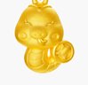 六桂福珠寶黃金吊墜金蛇銜財(cái)3D硬金吊墜生肖蛇項(xiàng)墜項(xiàng)鏈掛墜 SD0600625 1.95g 曬單實(shí)拍圖