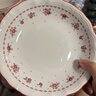 E7 生活小清新ins韓式陶瓷餐具菜盤子家用創(chuàng)意小碎花平盤深盤甜品盤 餐盤【小紅花-8英寸深盤】 曬單實(shí)拍圖