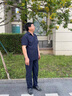 恒源祥品牌夏季中老年人男套裝爸爸爺爺裝冰絲夏裝短袖衣服60-70歲衣服 父親節衣服-藏青短套裝 M 39/90-115斤 曬單實(shí)拍圖