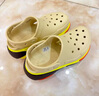 卡駱馳（crocs）洞洞鞋男女鞋貝殼泡芙Clog戶(hù)外休閑沙灘涼拖鞋 210061-0HX M5W7 曬單實(shí)拍圖
