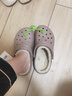 卡駱馳crocs檀健次同款暖棉洞洞鞋|203591 蘑菇色/骨白色-2YB 36/37(220mm) 曬單實(shí)拍圖