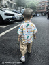 齊齊熊寶寶襯衫套裝男童夏裝兩件套兒童小童純棉套裝男童童裝 曬單實(shí)拍圖