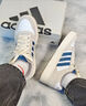 adidas「小鋸齒」D-PAD CLASSIC休閑美高風(fēng)復(fù)古籃球板鞋阿迪達(dá)斯   白色/遺跡藍(lán)/棕色   40 曬單實(shí)拍圖